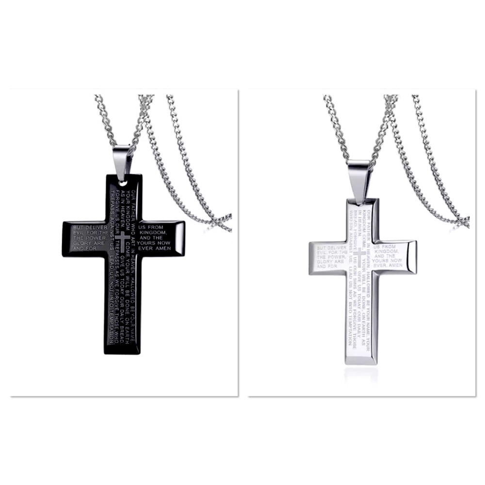 🐘 Men’s Stainless Steel Christianity Faith Necklace